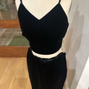 Giorgio Armani Black 2 Piece Velvet evening wear